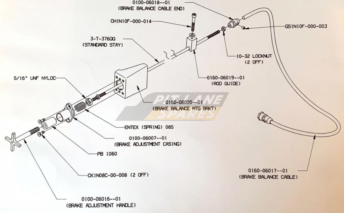 BRAKE BALANCE ADJUSTER ASSEMBLY Diagram